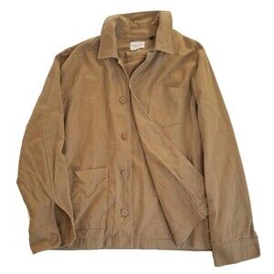 Five Four LA Men Khaki Long Sleeve Full Zip Chore Jacket Shacket Size XL
